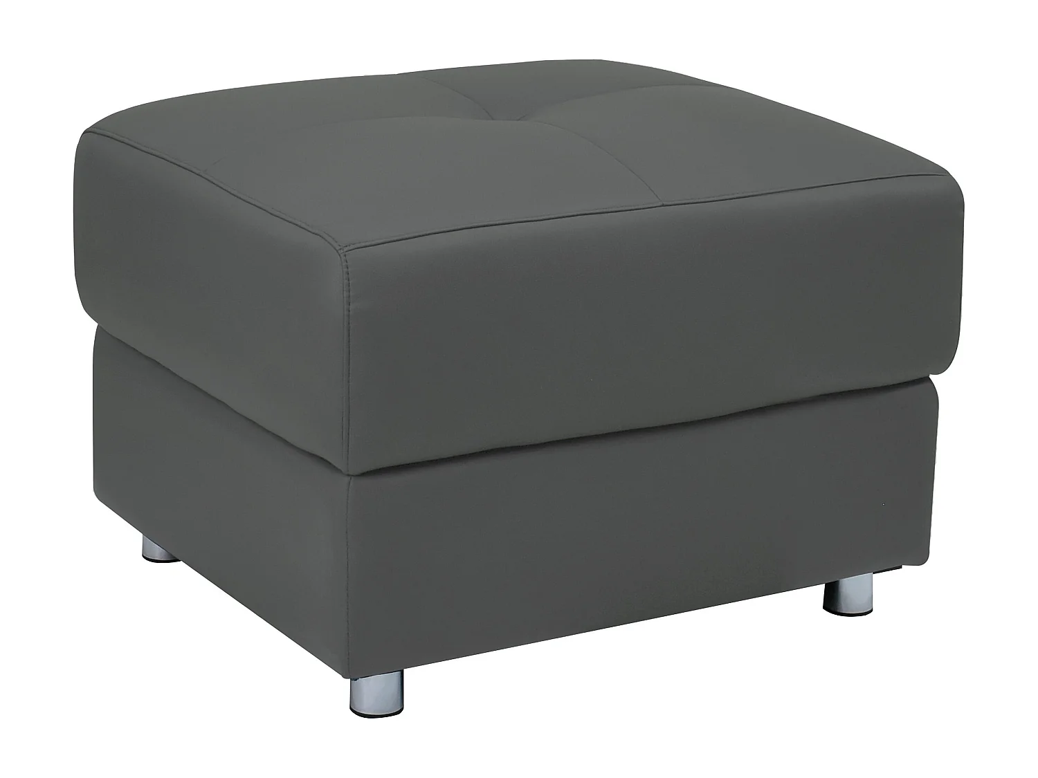 Pareli Ottomaans grijs leer