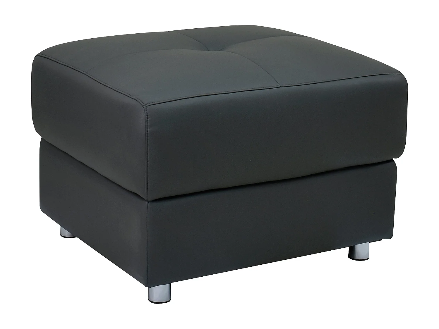 Pareli|Ottoman en cuir gris