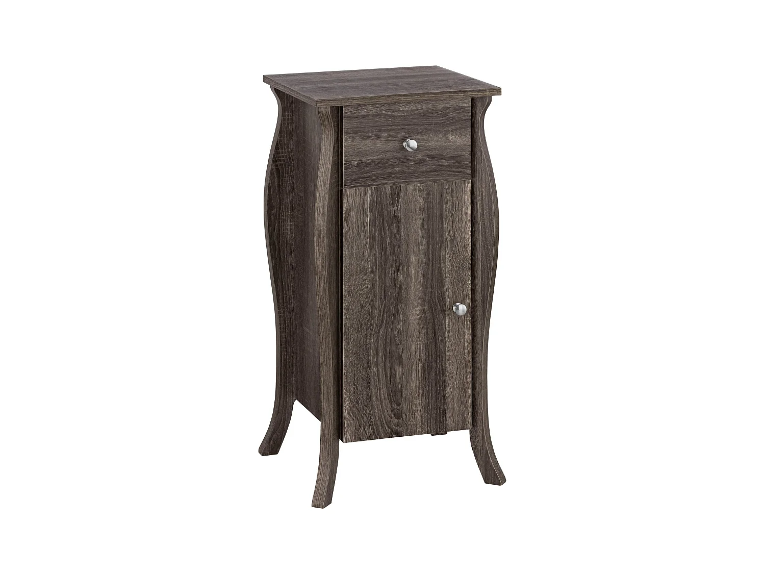 Ludwig | Armoire avec 1 porte et 1 tiroir Gris / Chêne