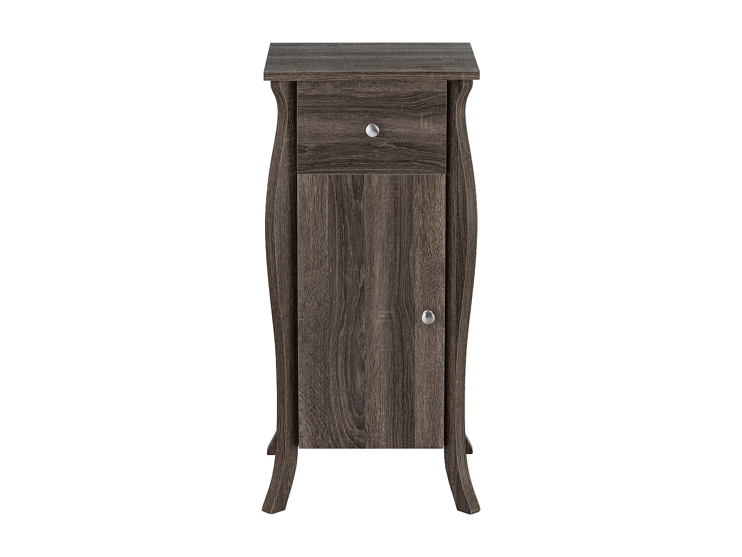 Ludwig | Armoire avec 1 porte et 1 tiroir Gris / Chêne