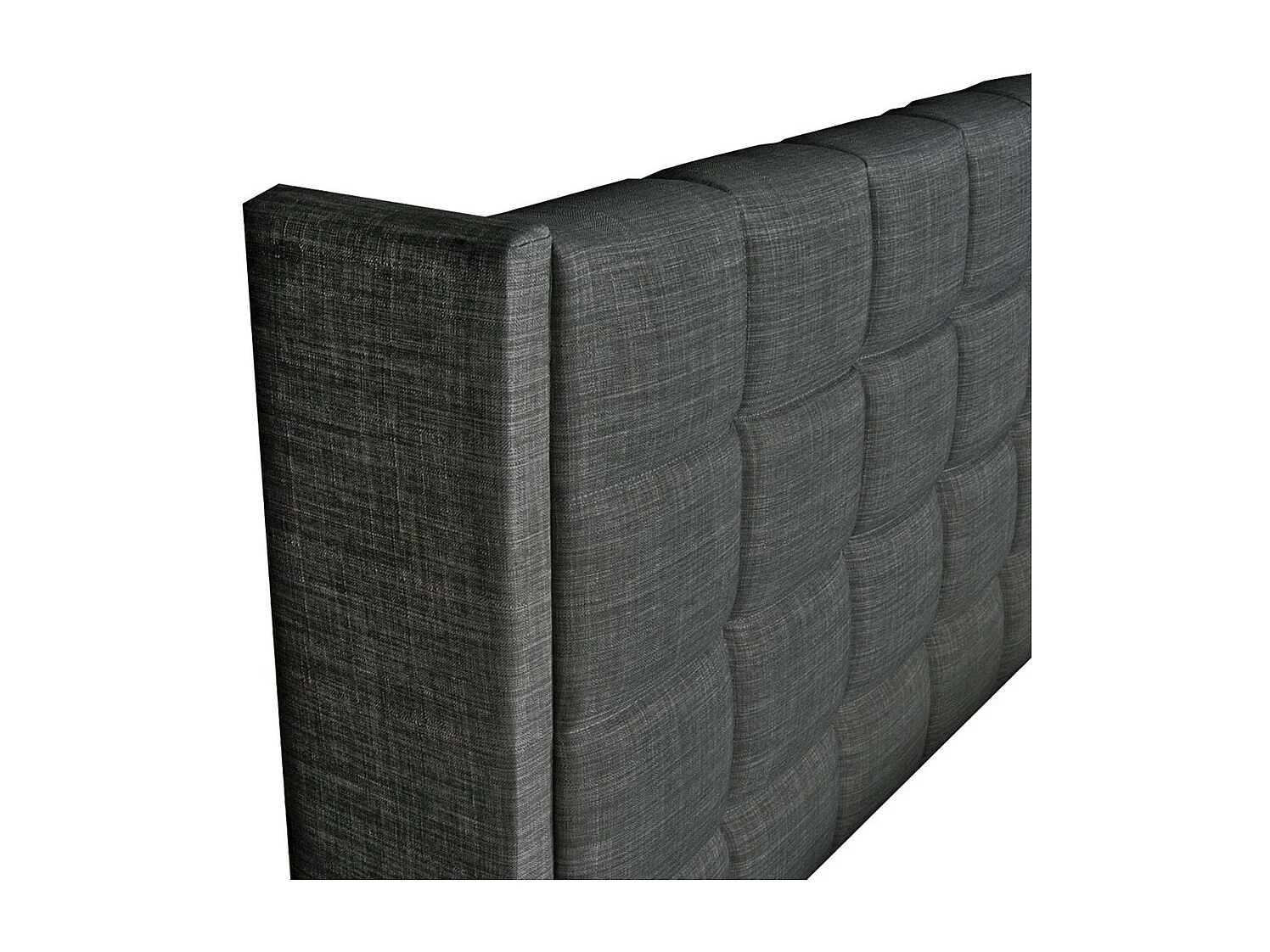 Lit coffre WEMBLEY 160x200 + 1 sommier / Gris foncé