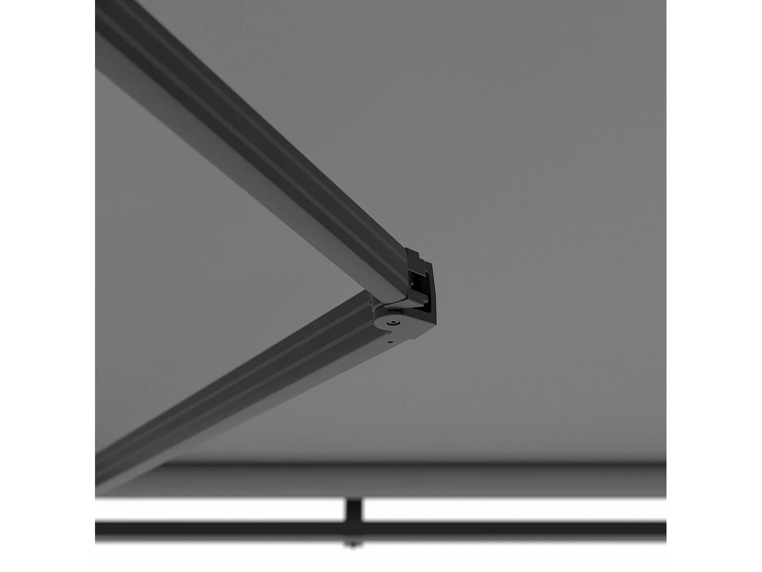 Elektrische zonnescherm van 4x3m in antraciet aluminium