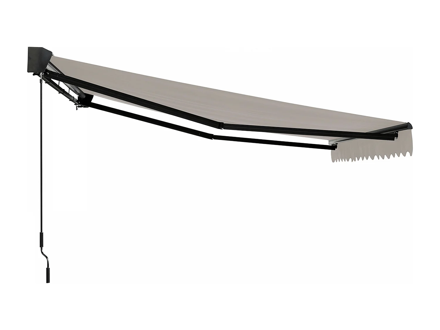 Elektrische zonwering 4x3m in taupe