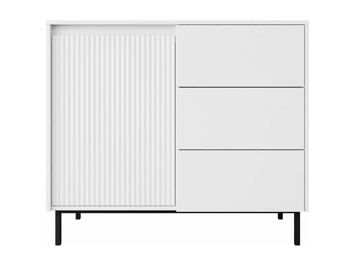 Cómoda Comfivo Delruva 100, Com gavetas e portas, 9x10x5cm