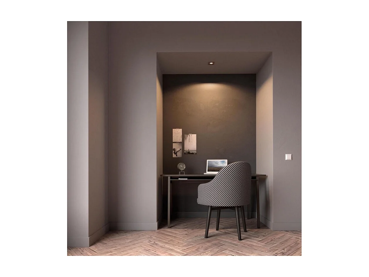 Pannello Downlight LED Quadrato Donegal Foro Ø70mm  Nichel