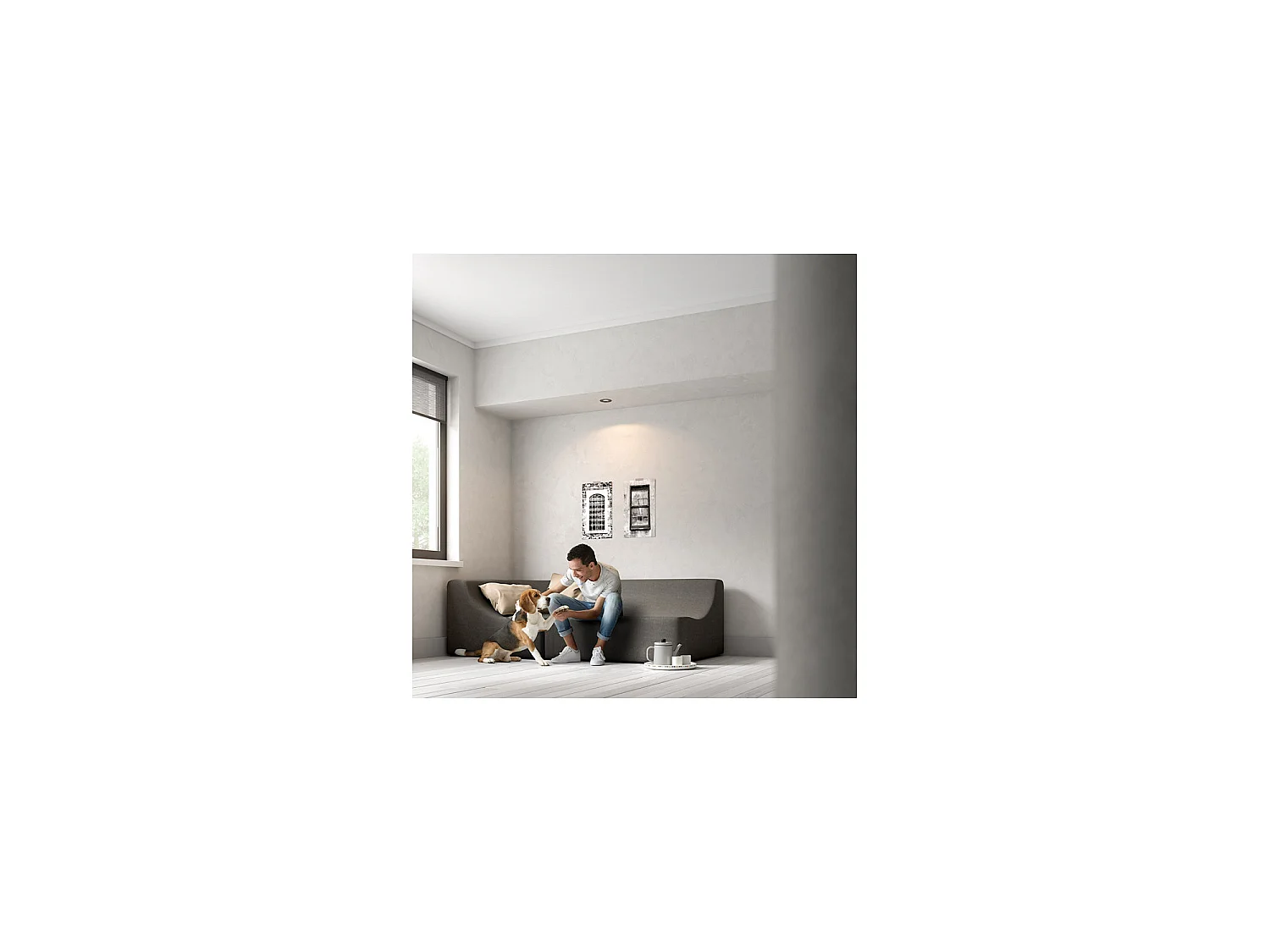 Spot Downlight  Rond Donegal Coupe Ø 70mm Blanc