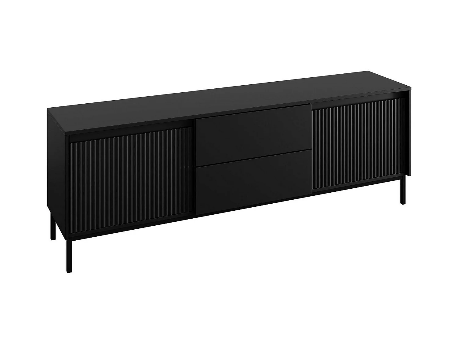 Meuble TV Comfivo Delruva 104, Noir, 174x60x40cm