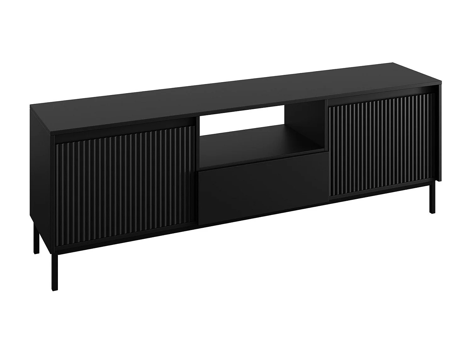Mueble TV Comfivo T103, Negro, 174x55x40cm