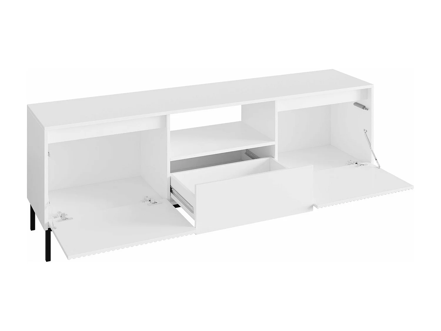 Mueble TV Comfivo T103, Negro, 174x55x40cm