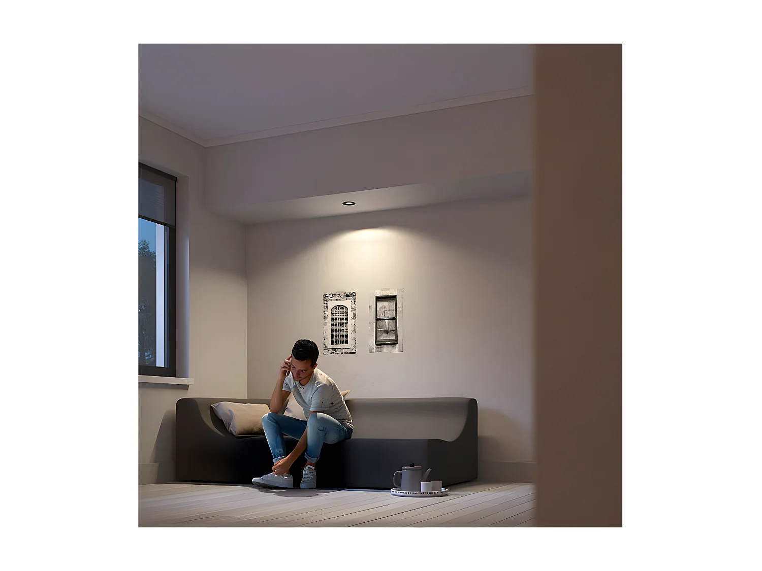 Foco Downlight Circular Donegal Corte Ø70 mm Cromado