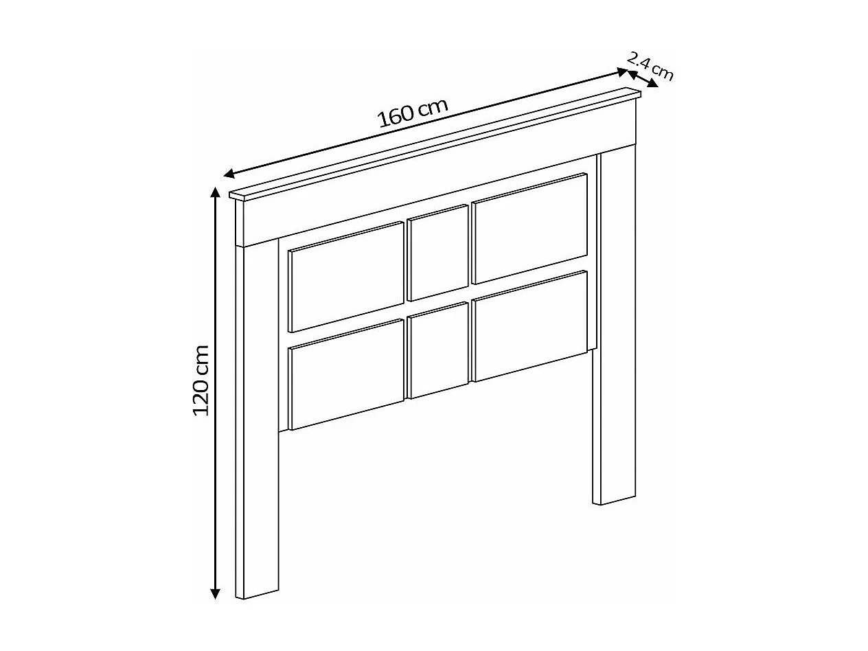 Cabecero de Matrimonio Kiara + 2 Mesitas de Noche Cambria y Blanco