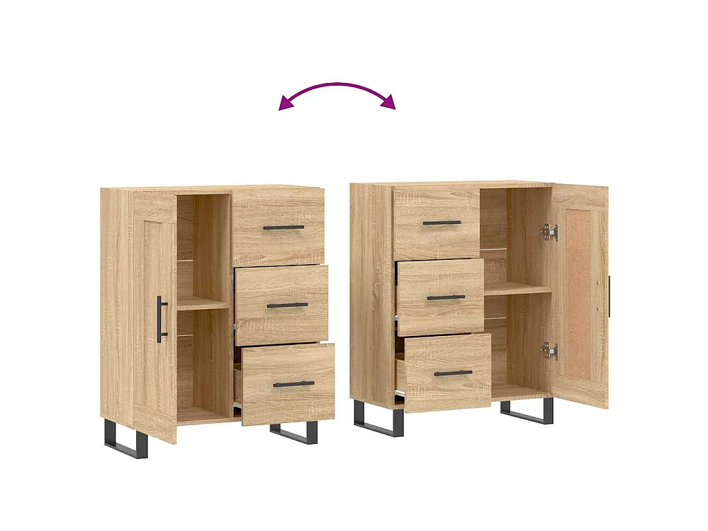 Sideboard Sonoma-Eiche 69,5x34x90 cm Holzwerkstoff