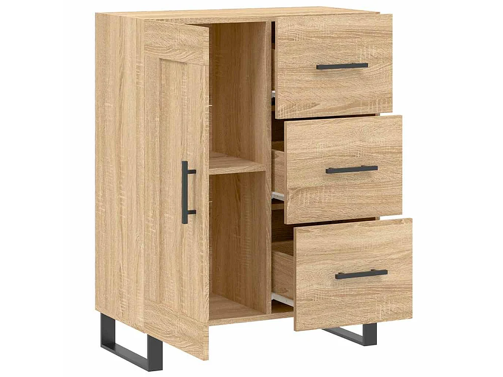 Buffet chêne sonoma 69,5x34x90 cm bois d'ingénierie