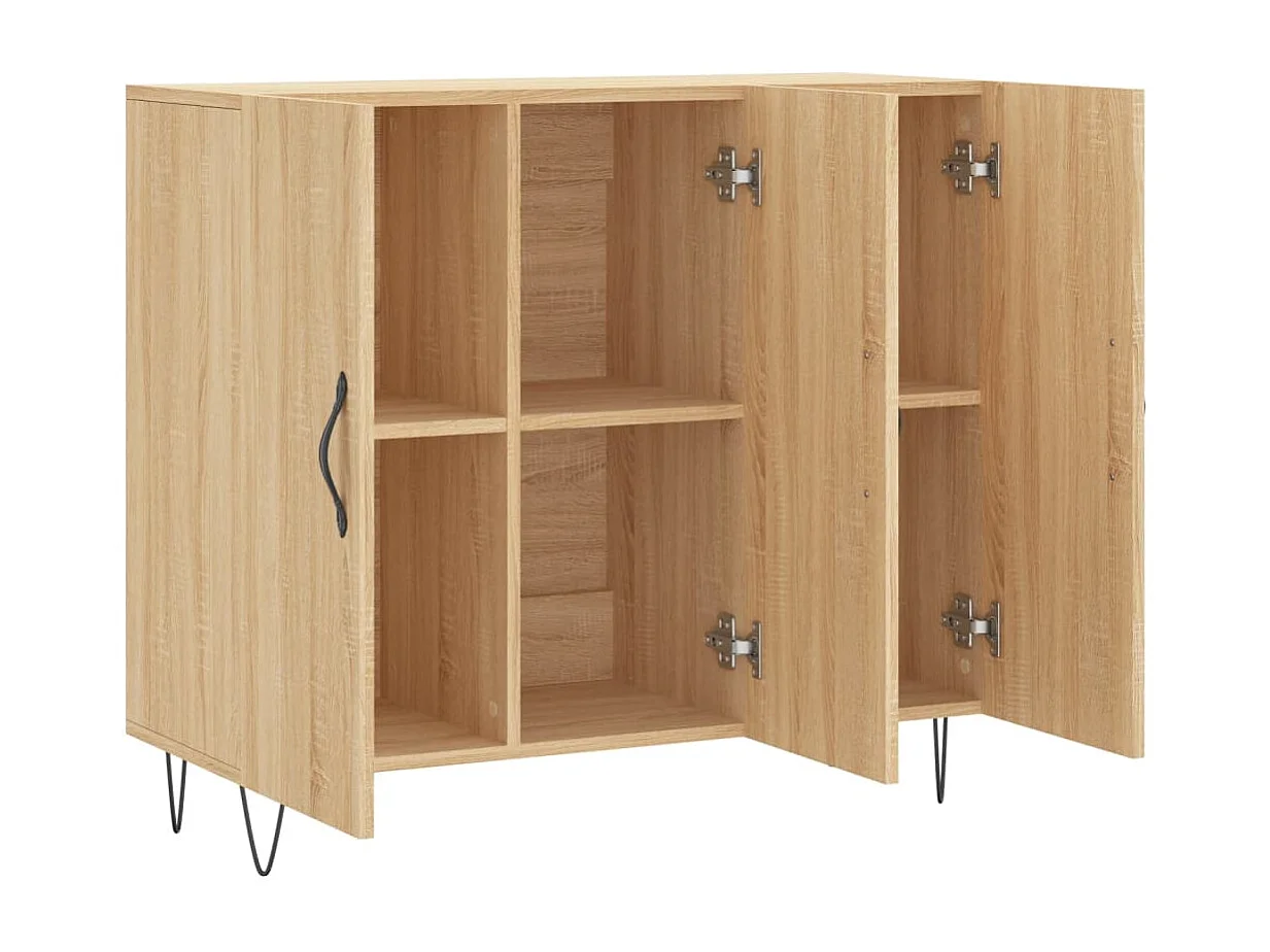 Sideboard Sonoma-Eiche 90x34x80 cm Holzwerkstoff