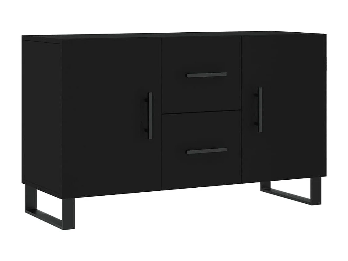 Buffet noir 100x36x60 cm bois d'ingénierie