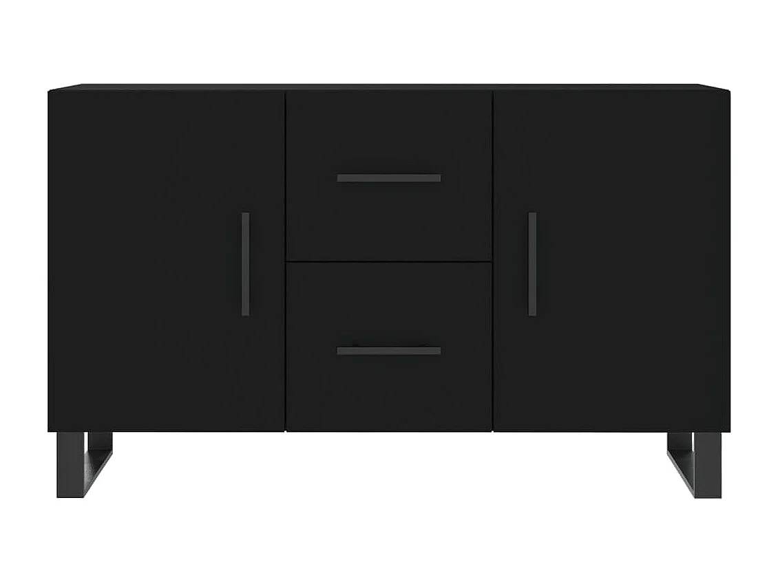 Buffet noir 100x36x60 cm bois d'ingénierie