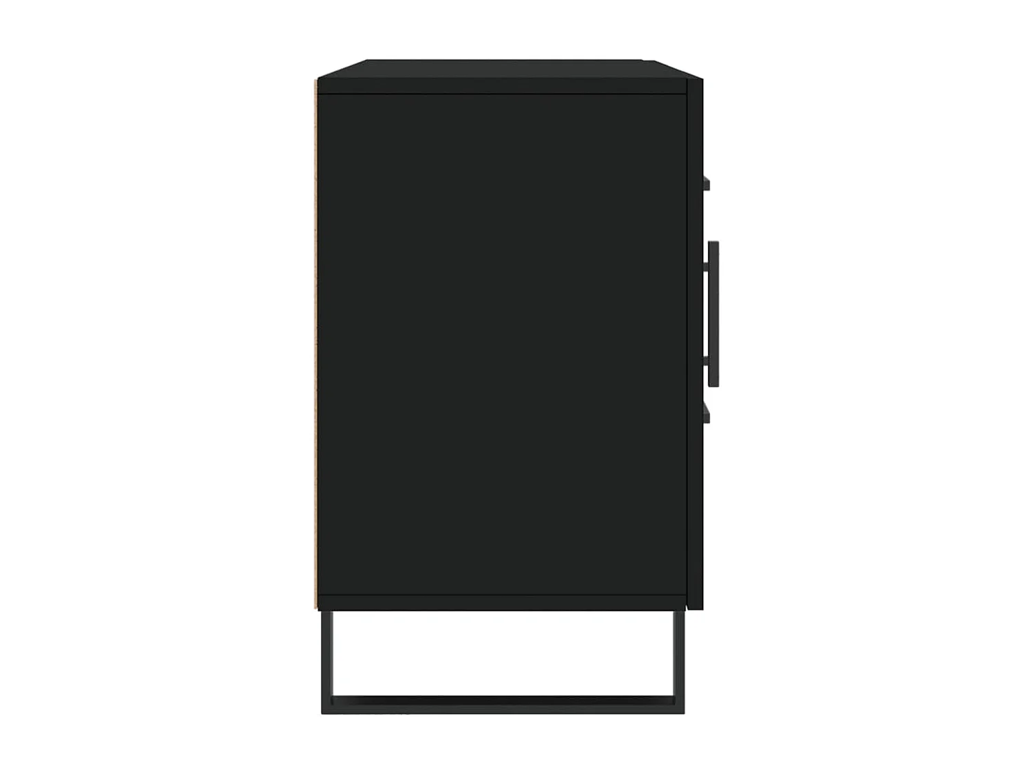 Buffet noir 100x36x60 cm bois d'ingénierie