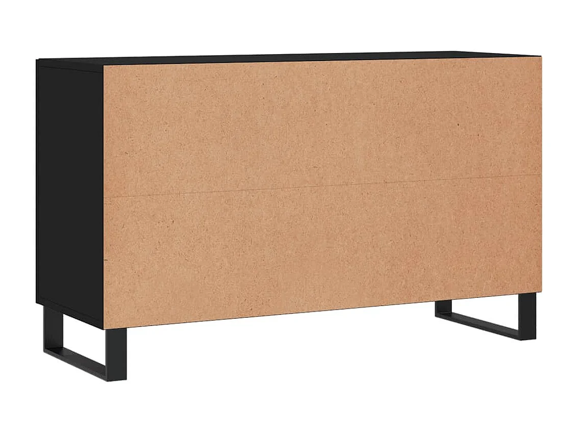 Buffet noir 100x36x60 cm bois d'ingénierie
