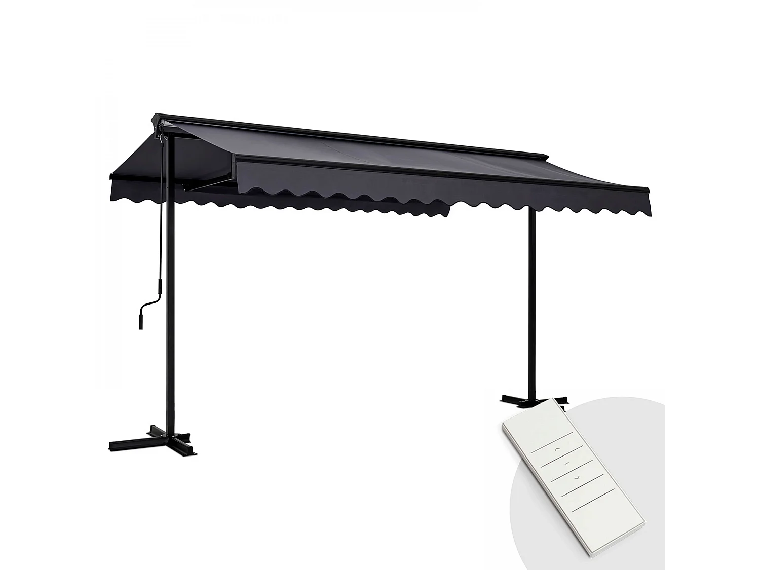 Opslag mobiele elektrische dubbele helling 3 x 4m antraciet