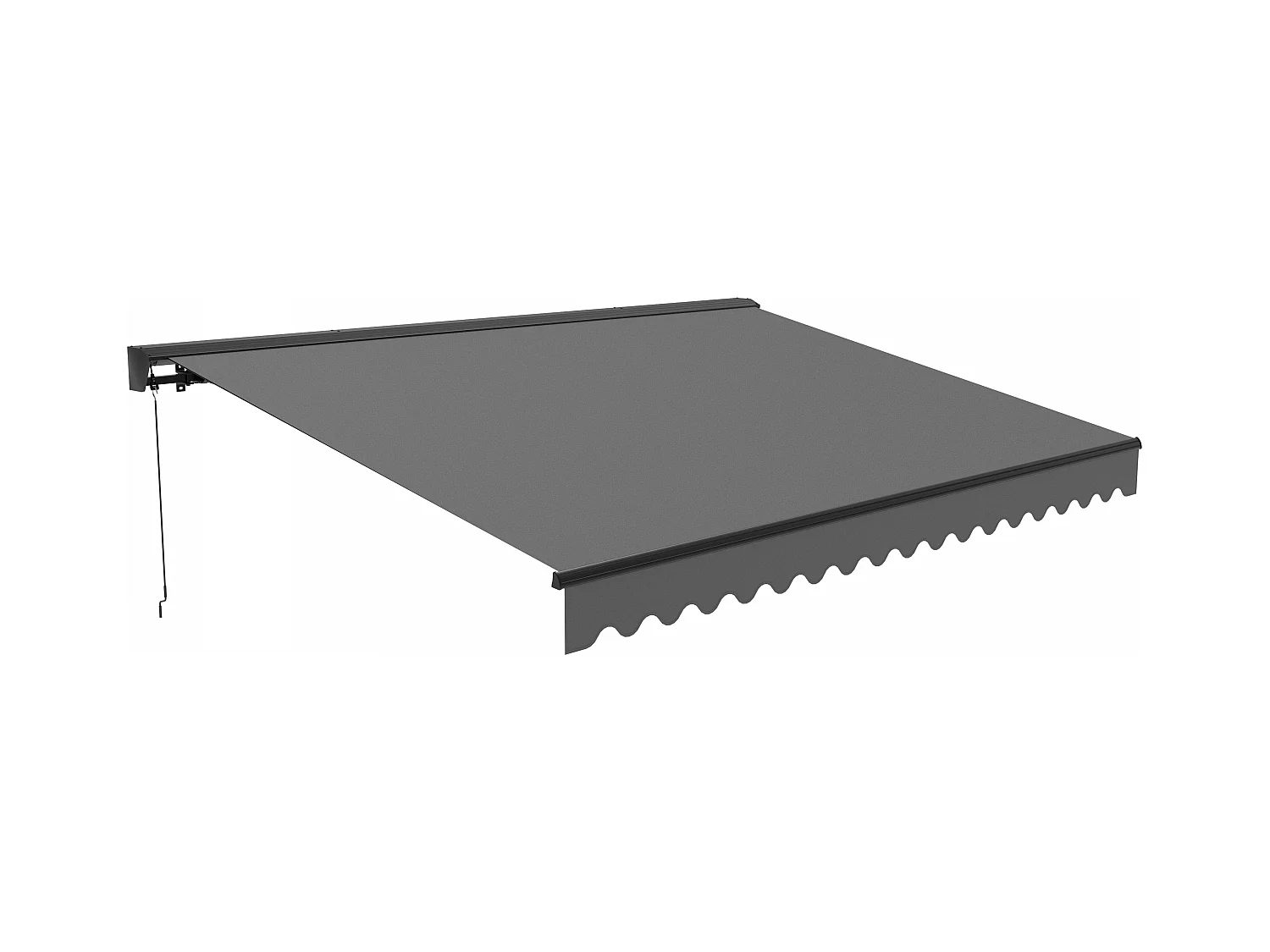 Store banne semi-intgral 3x2,5m en aluminium gris