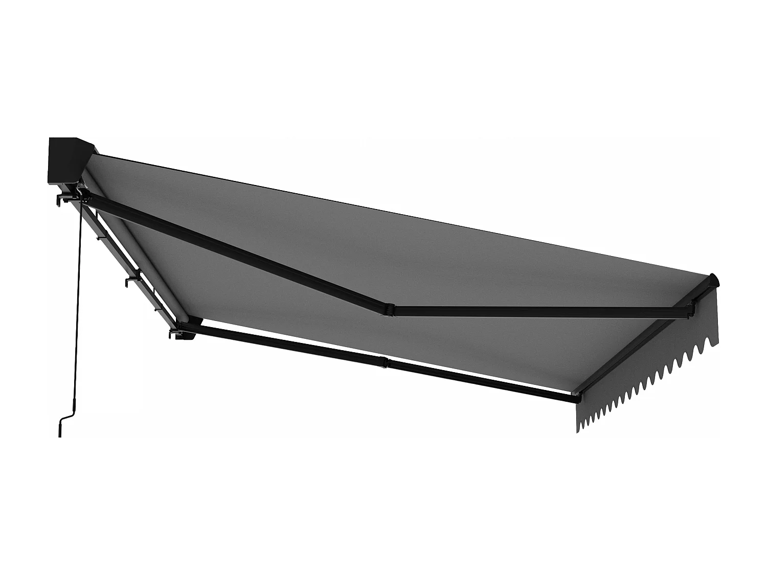 Store banne semi-intgral 3x2,5m en aluminium gris