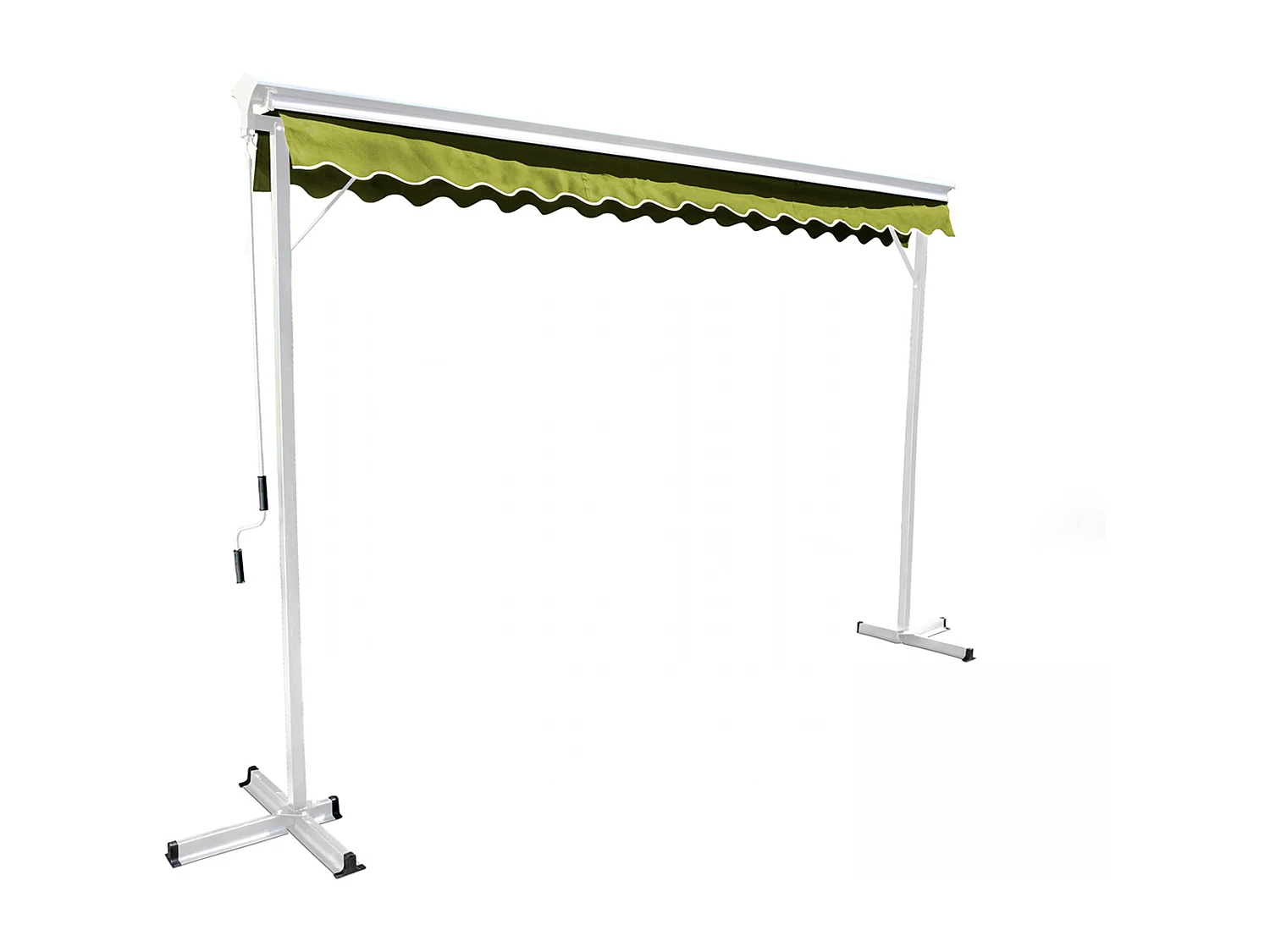 Ensemble store double pente 3x3 m et 4 dalles lestées vert