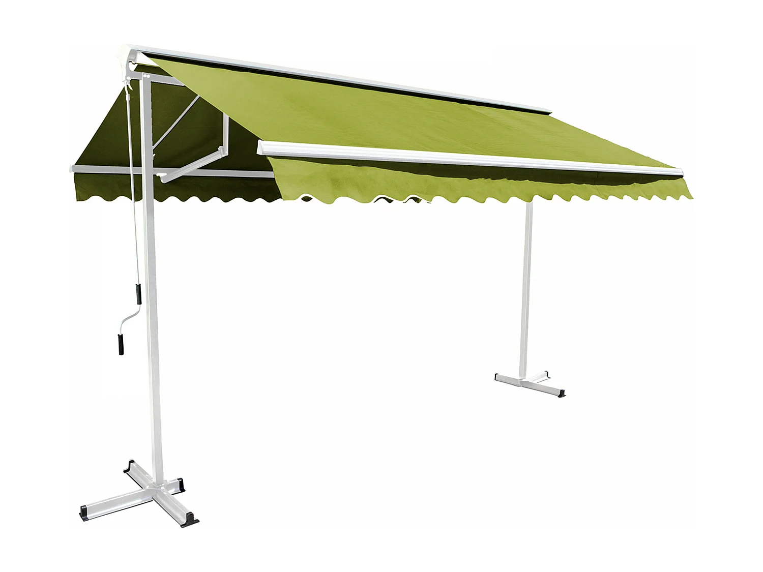 Ensemble store double pente 3x3 m et 4 dalles lestées vert