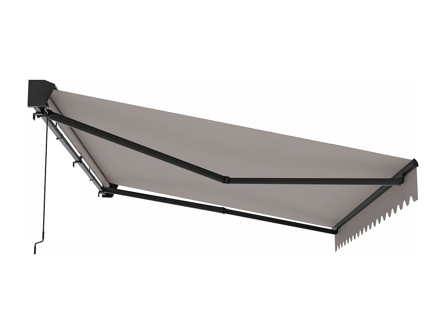 Store banne semi-intégral 3x2,5m en aluminium taupe