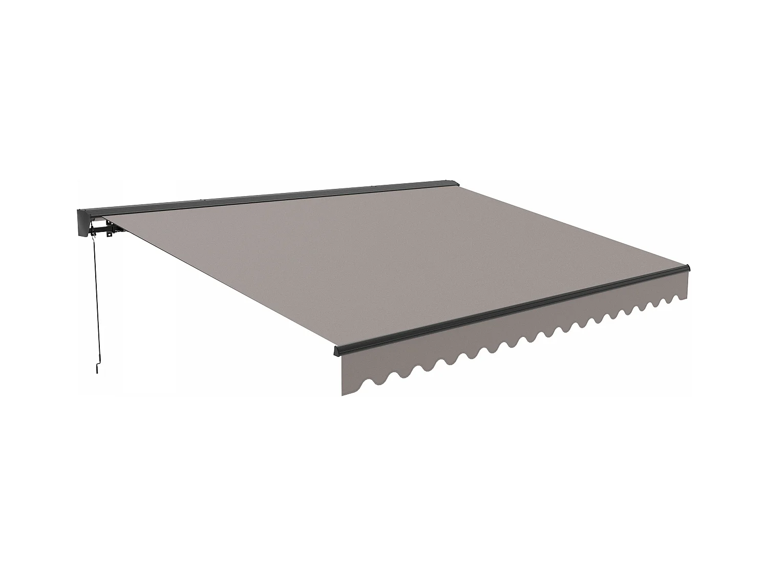 Store banne semi-intégral 3x2,5m en aluminium taupe
