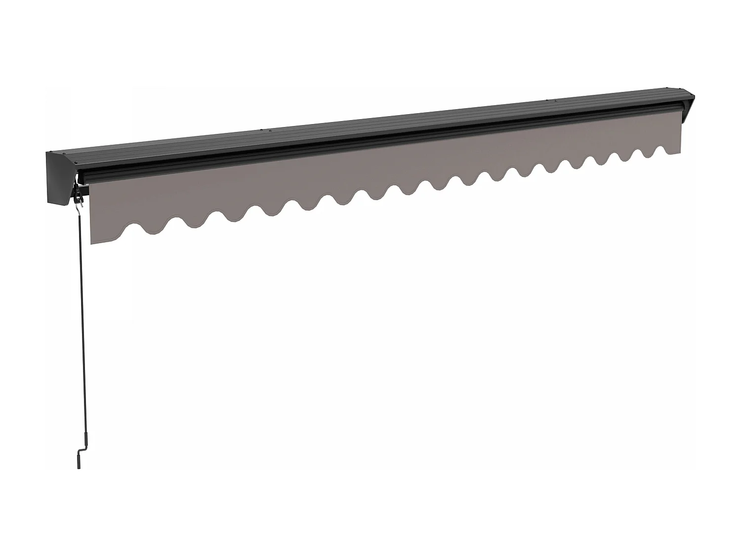 Store banne semi-intégral 3x2,5m en aluminium taupe