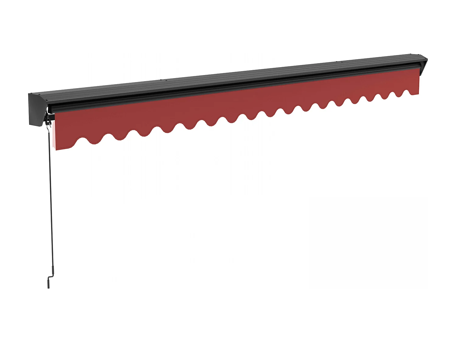 Store banne semi-intégral 3x2,5m en aluminium rouge