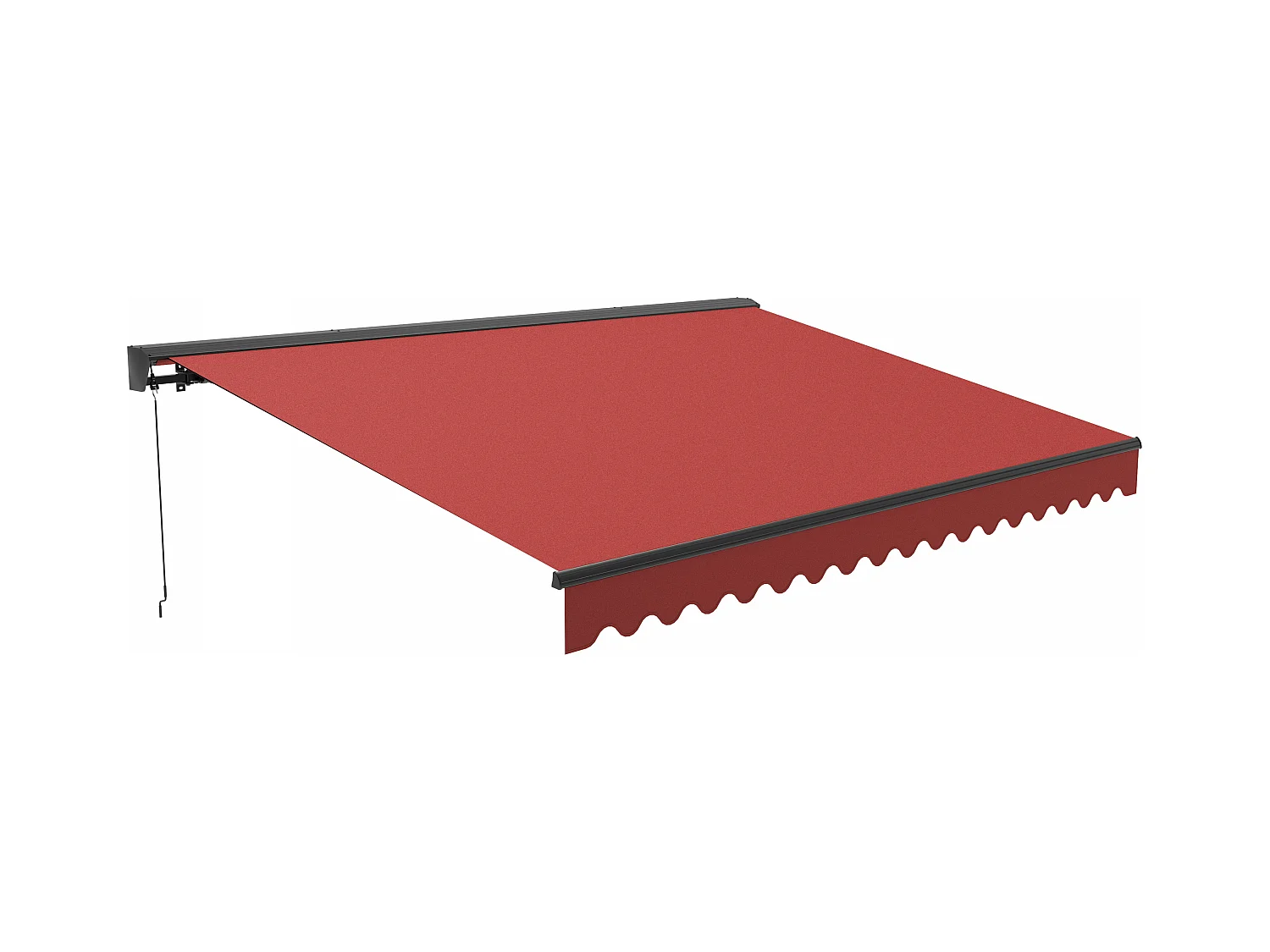 Store banne semi-intégral 3x2,5m en aluminium rouge