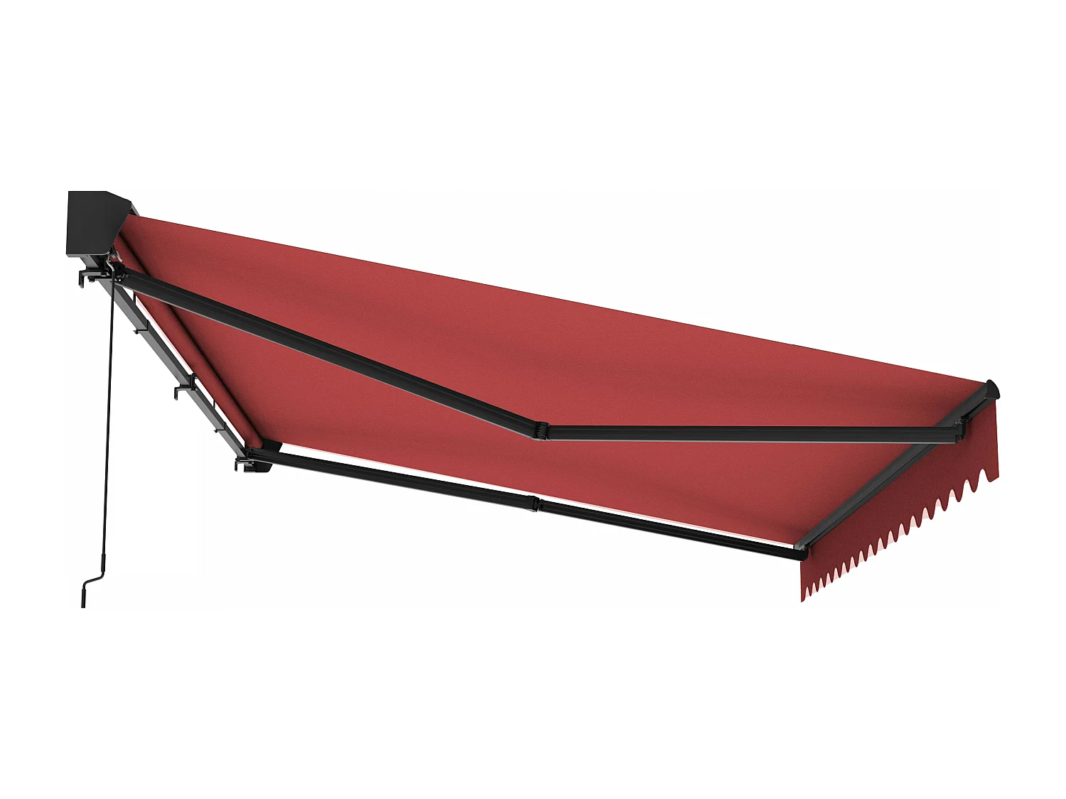 Store banne semi-intégral 3x2,5m en aluminium rouge