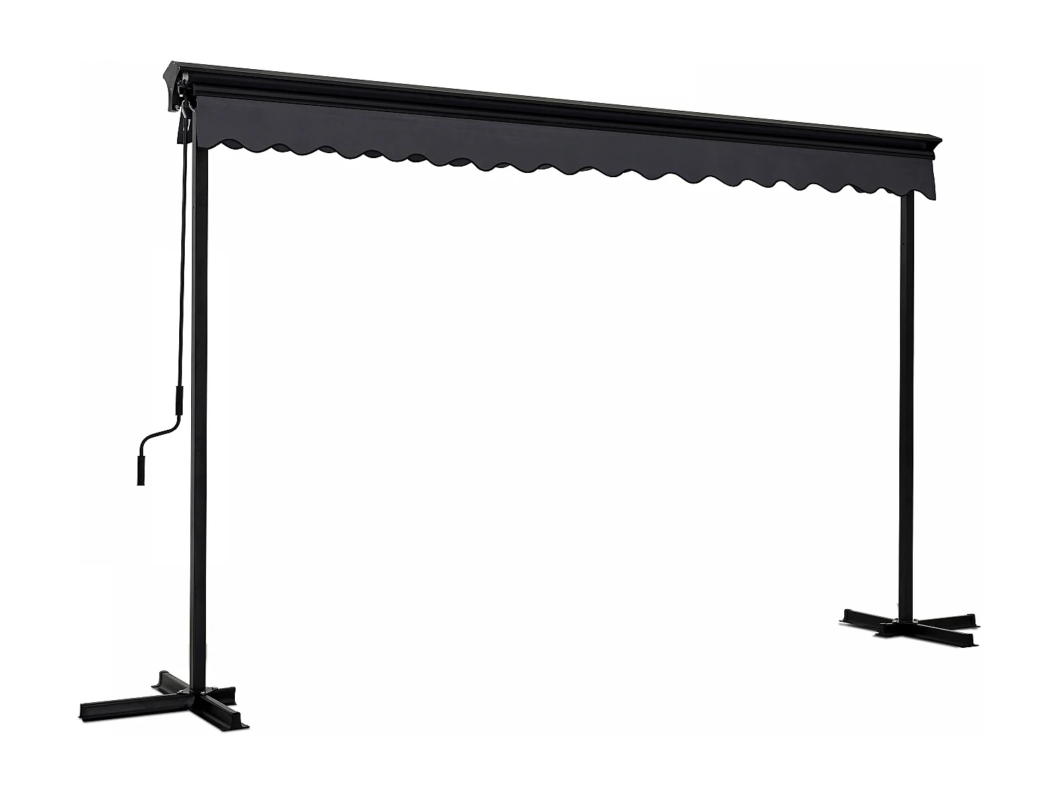 4x3m mobiele luifel en 4 verzwaarde grijze tegels