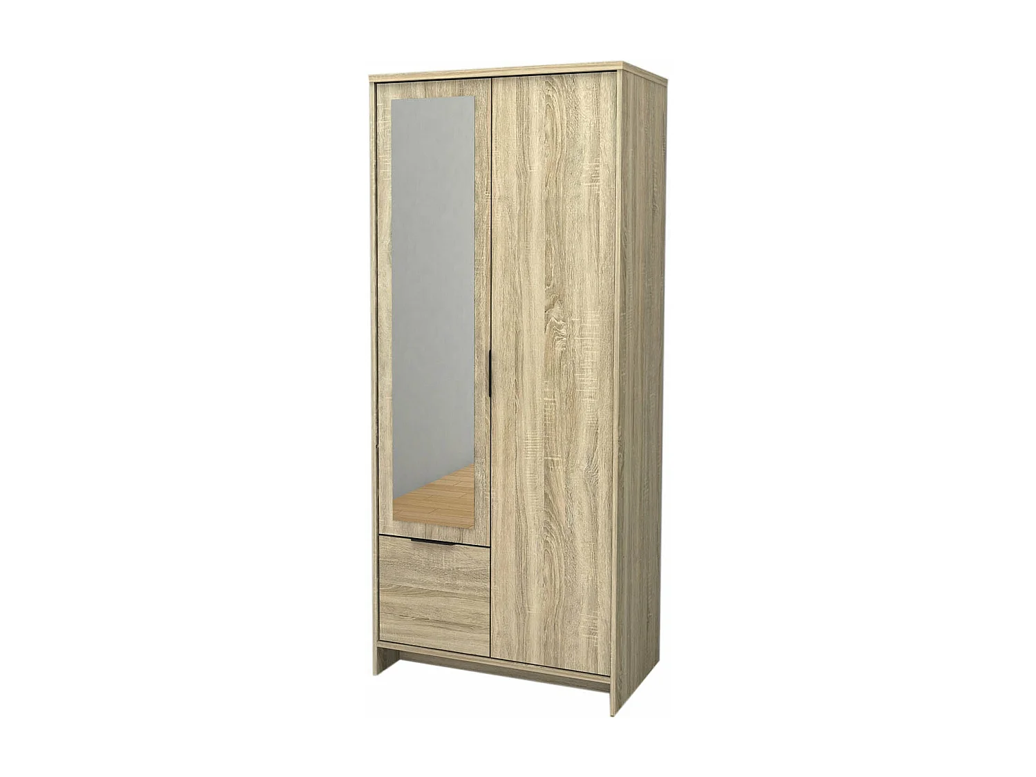 Roupeiro com Espelho 2 Portas DN Sonoma 190x80x50cm