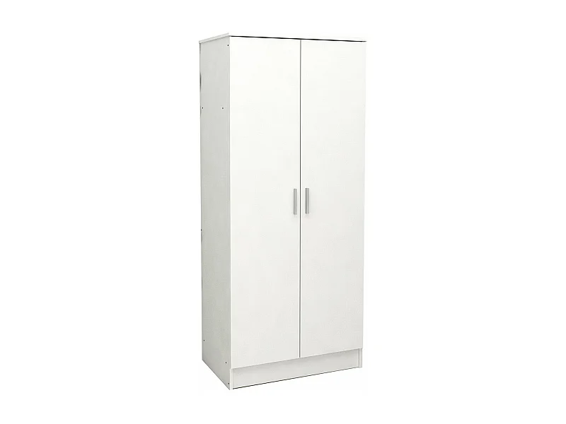 Armario de Dormitorio 2 Puertas DN Blanco 180x80x50 cm