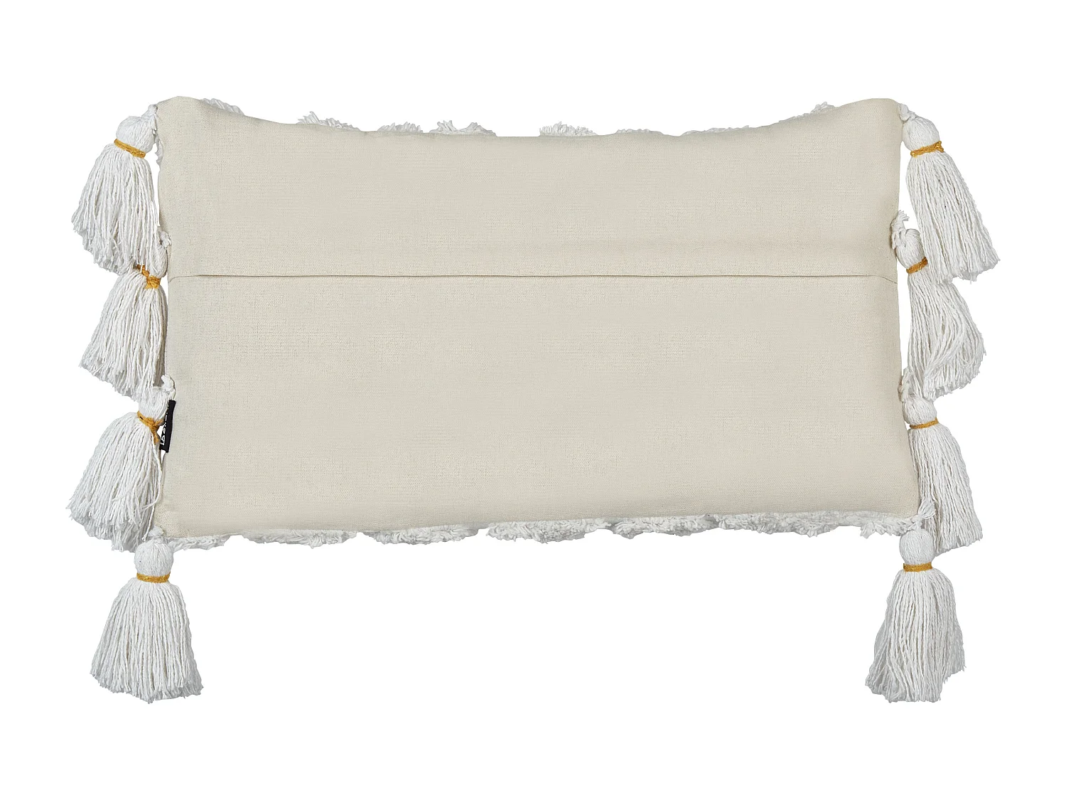 Lot de 2 coussins décoratifs DAUR Coton 30 x 50 cm Blanc Motif géométrique