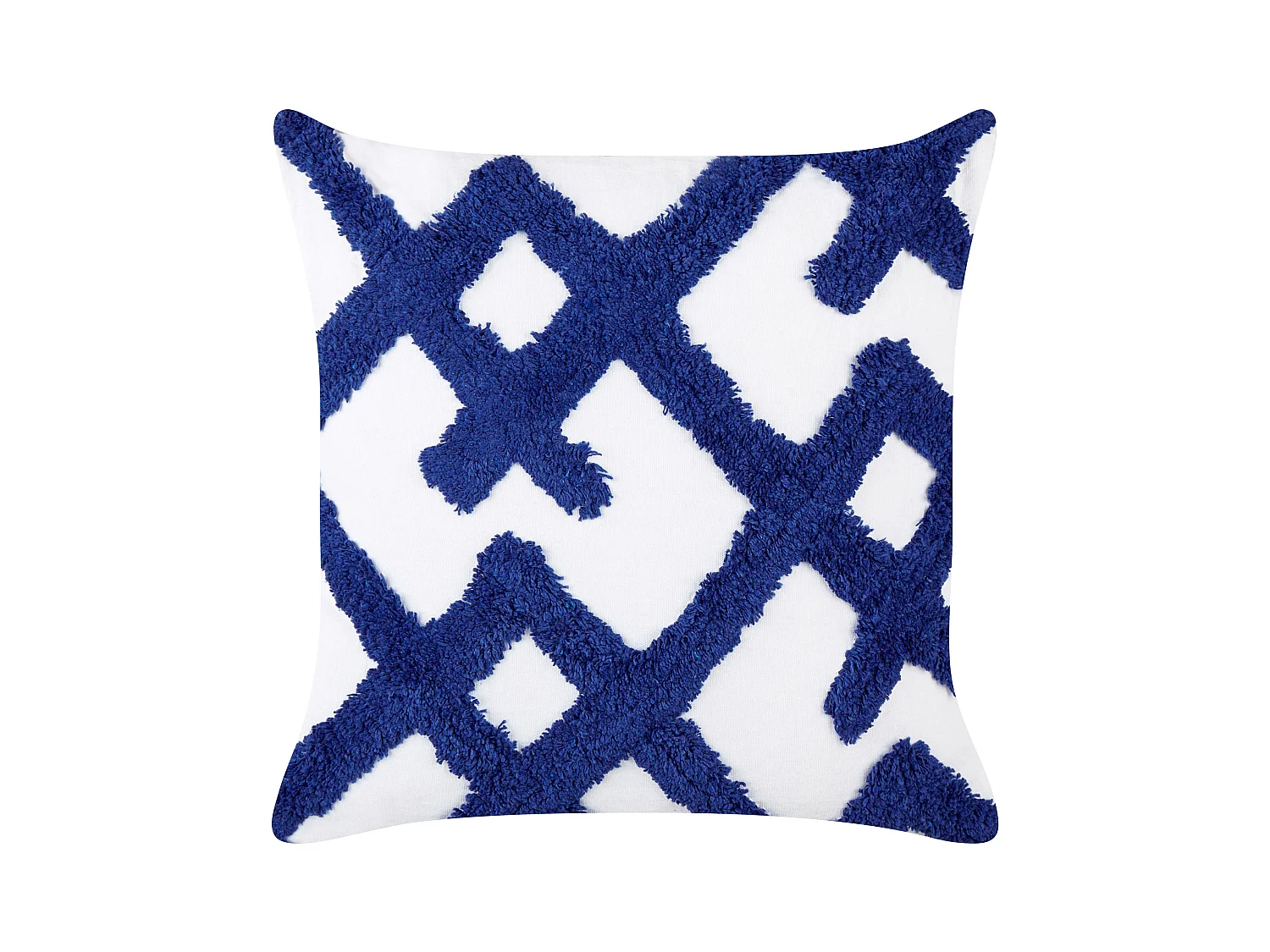 Lot de 2 coussins décoratifs HAZEL Coton 45 x 45 cm Blanc Motif géométrique