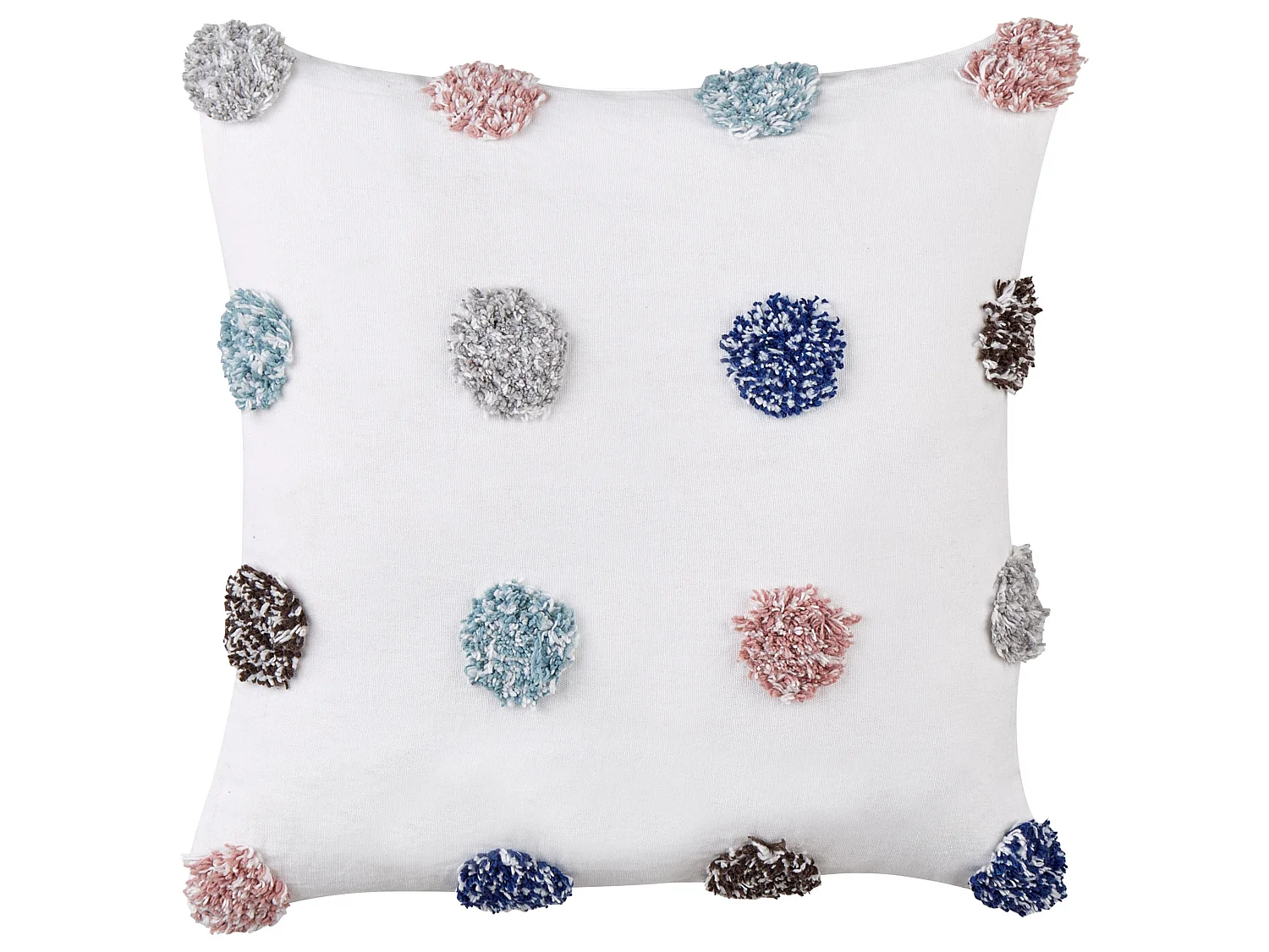 Set of 2 Decorative Cushions BRACKEN Cotton 45 x 45 cm White