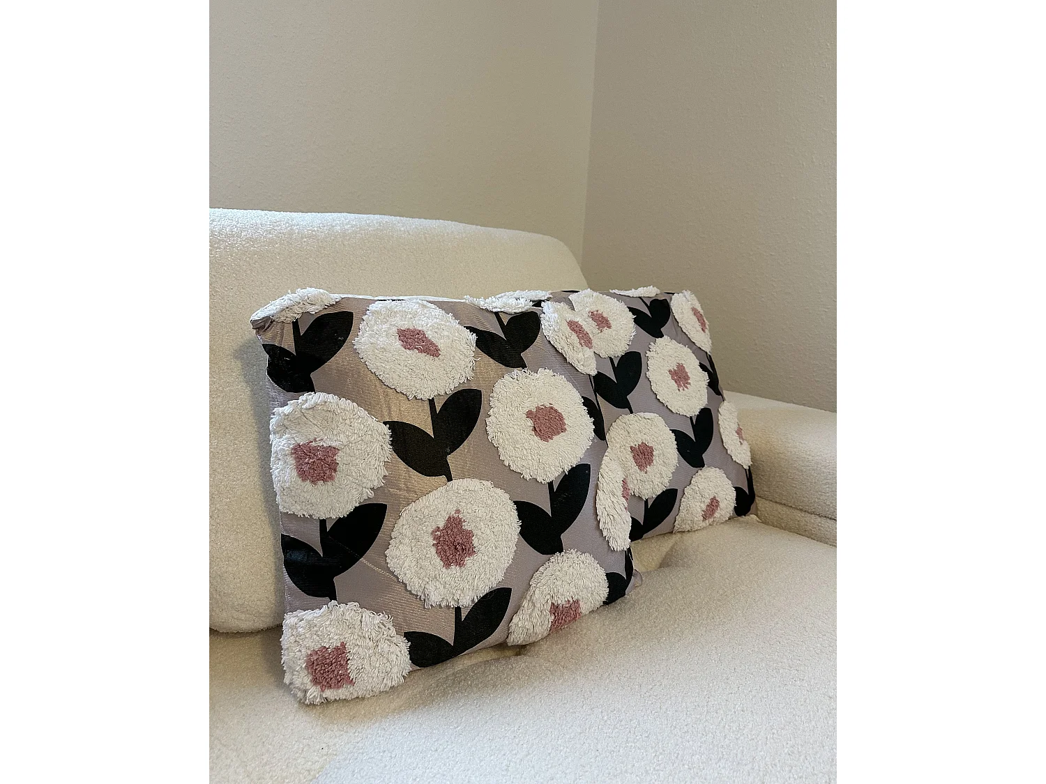 Lot de 2 coussins décoratifs KUNRI Coton 45 x 45 cm Multicolore Motif floral