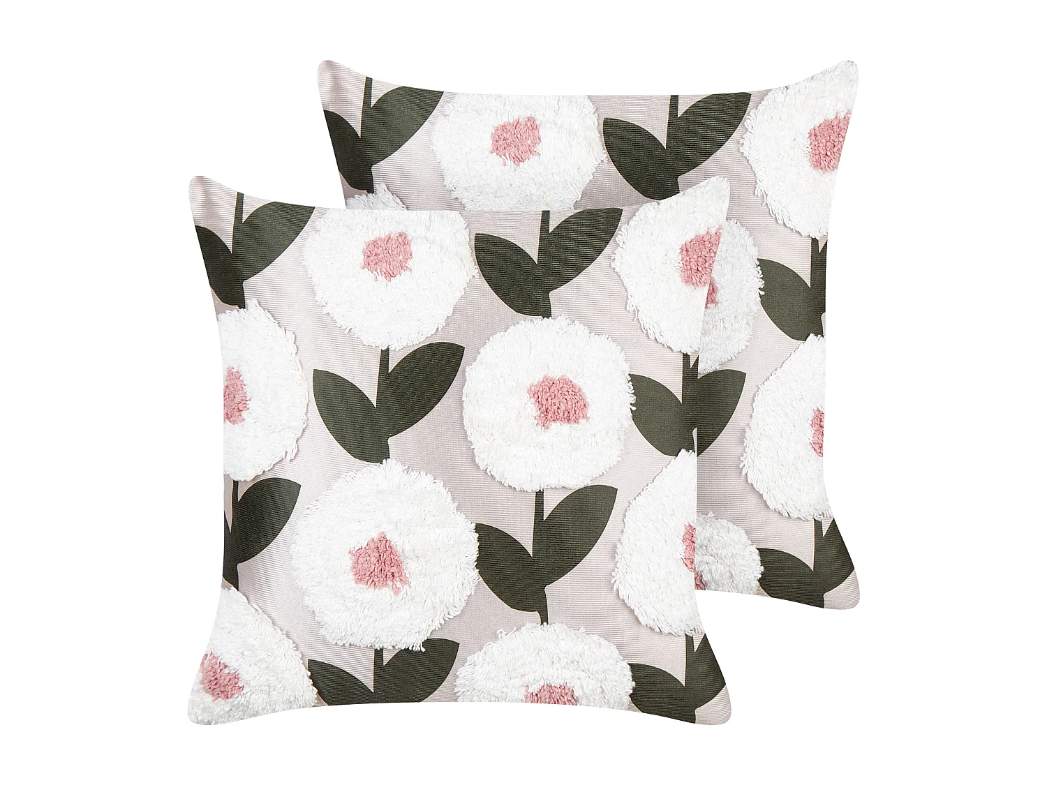 Lot de 2 coussins décoratifs KUNRI Coton 45 x 45 cm Multicolore Motif floral