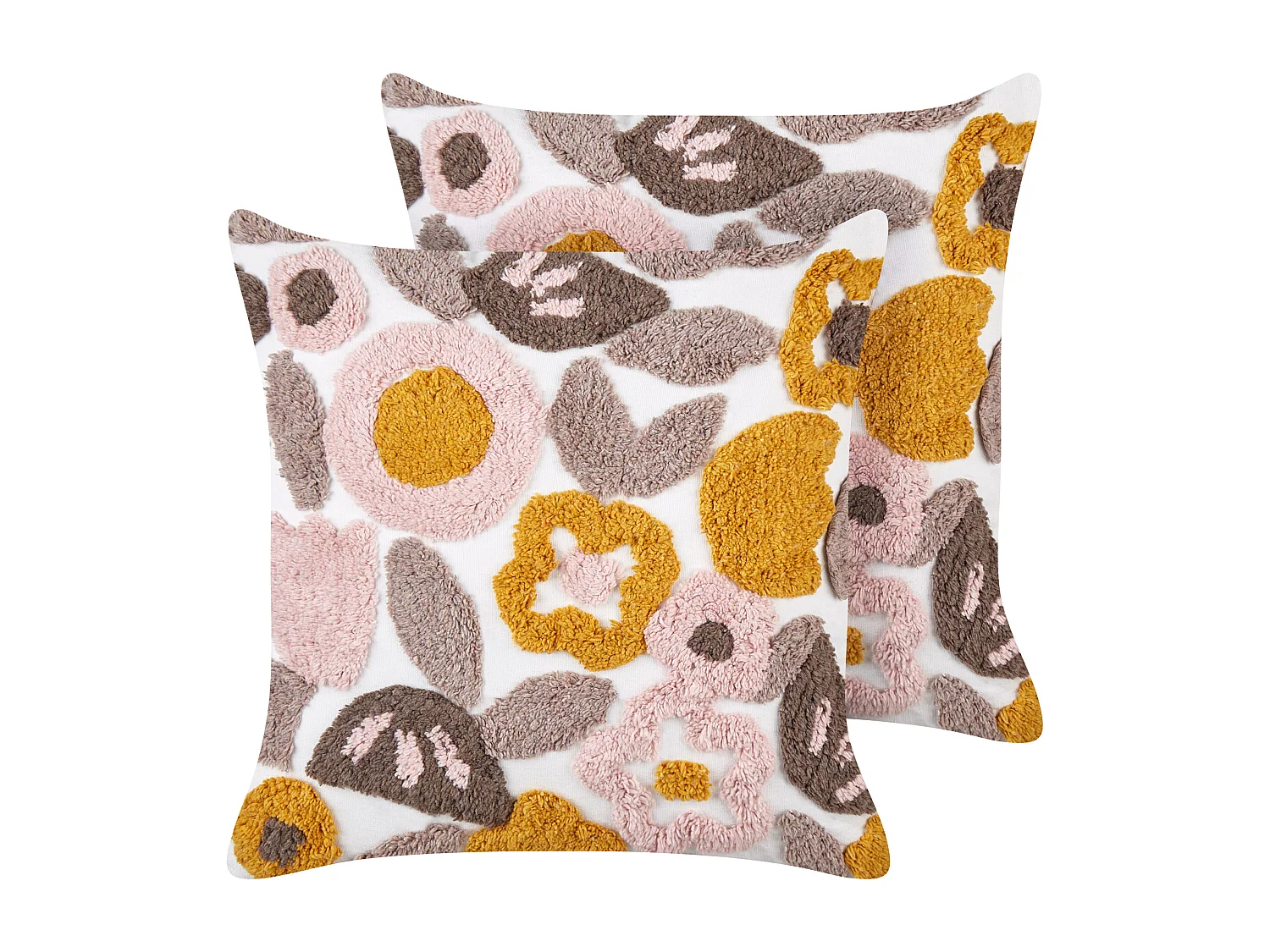 Lot de 2 coussins décoratifs KANDIARO Coton 45 x 45 cm Multicolore Motif floral