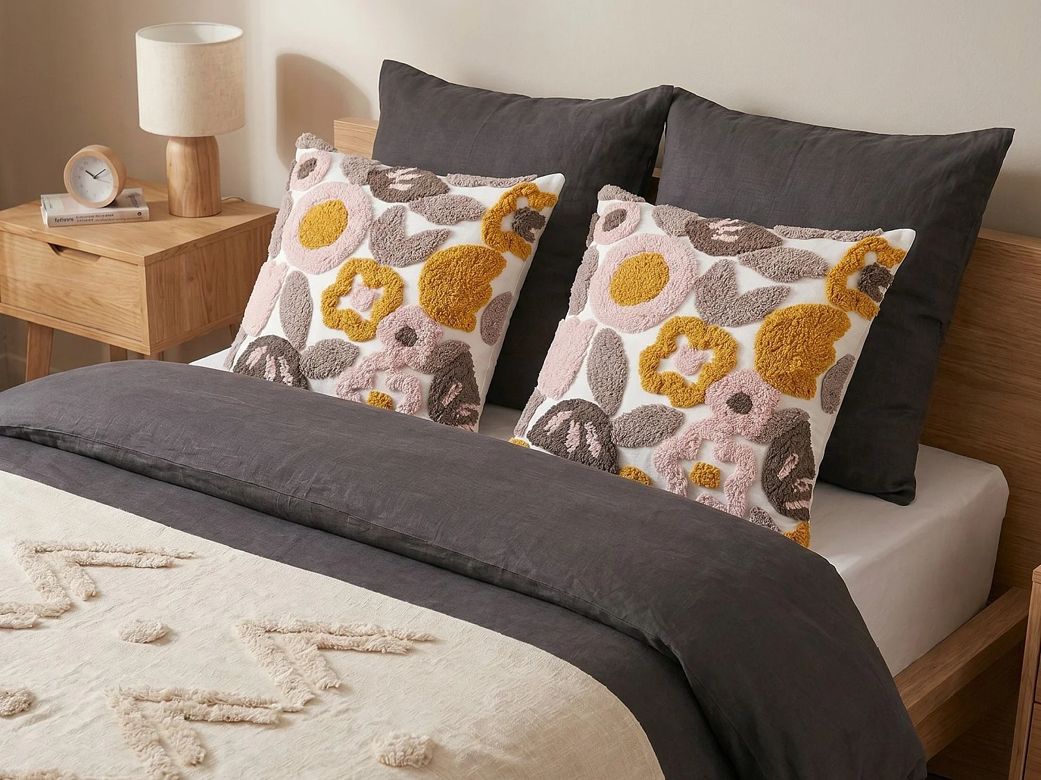 Lot de 2 coussins décoratifs KANDIARO Coton 45 x 45 cm Multicolore Motif floral