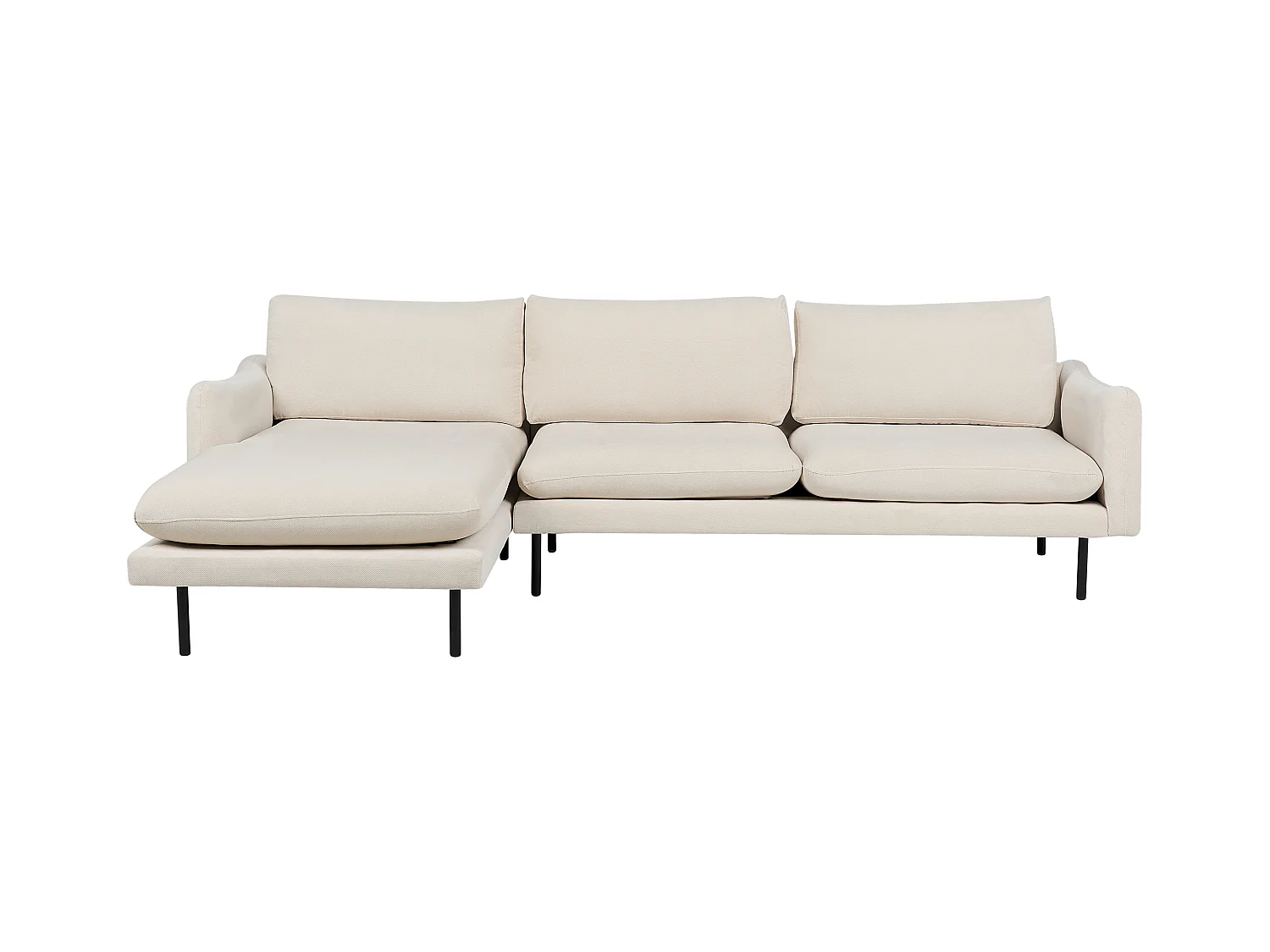 Ecksofa VINTERBRO Stoff Hellbeige 4-Sitzer rechtsseitig