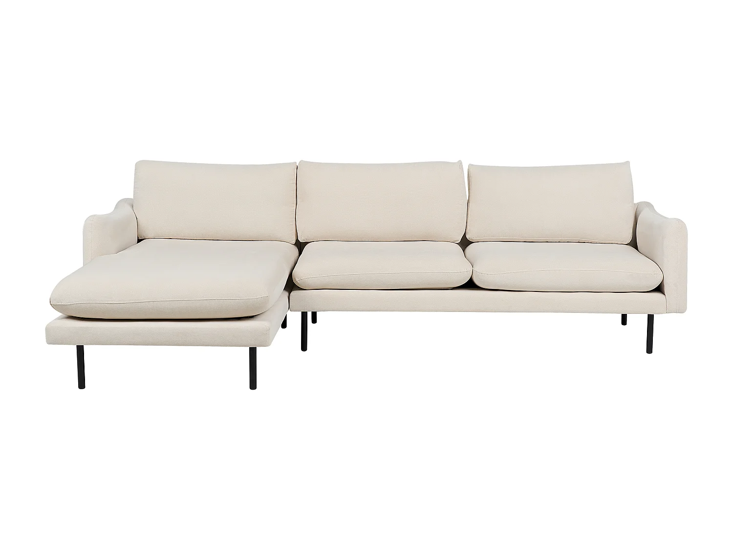 Ecksofa VINTERBRO Stoff Hellbeige 4-Sitzer rechtsseitig