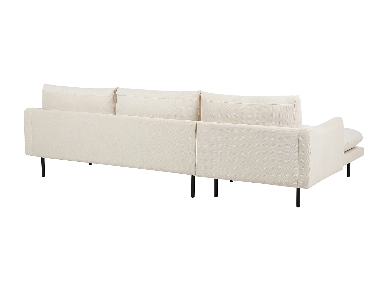 Ecksofa VINTERBRO Stoff Hellbeige 4-Sitzer rechtsseitig