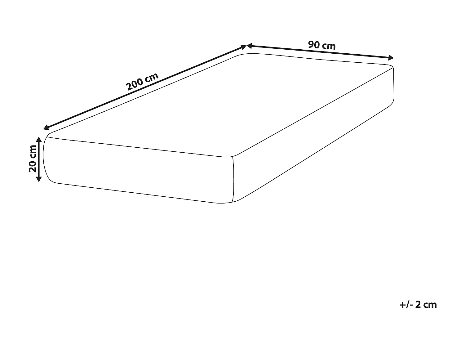 Traagschuimmatras stevig 90 x 200 cm FANCY