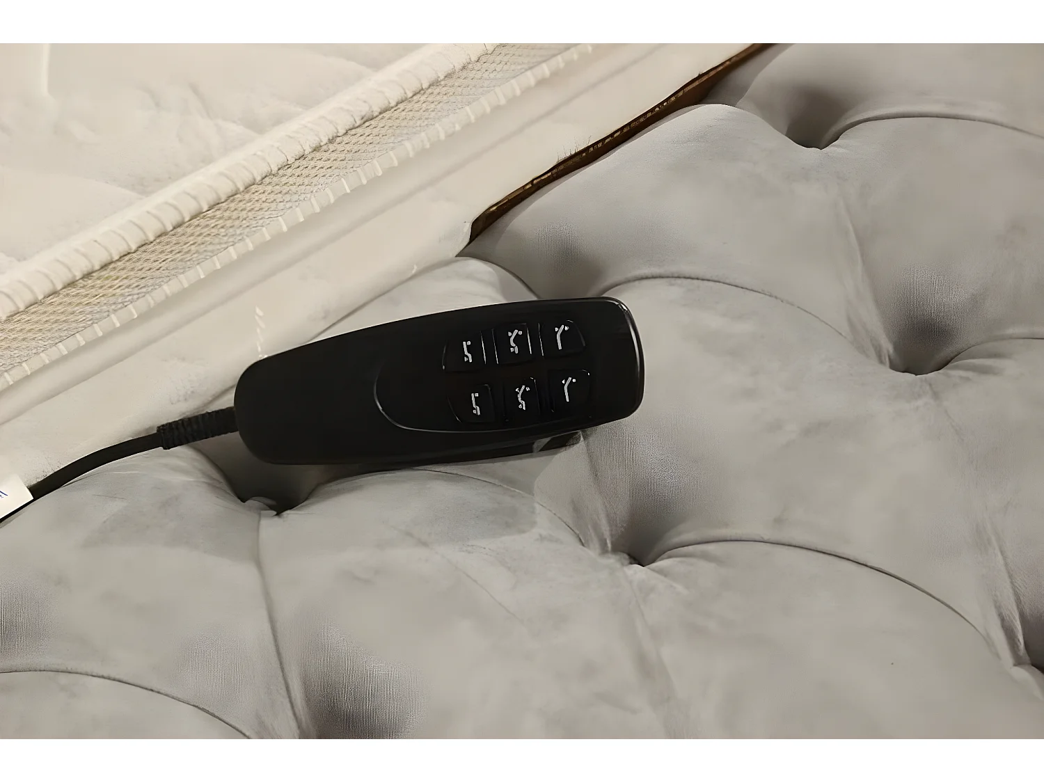 Rundes Bett Moderne Design Polster Betten Stoff Chesterfield Bett (1-tlg., Bett)