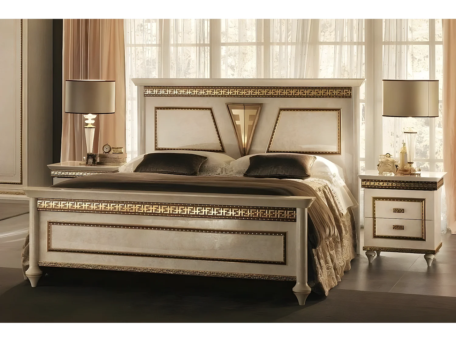 Bett Polster Design Luxus Doppel Hotel Betten Schlaf Zimmer