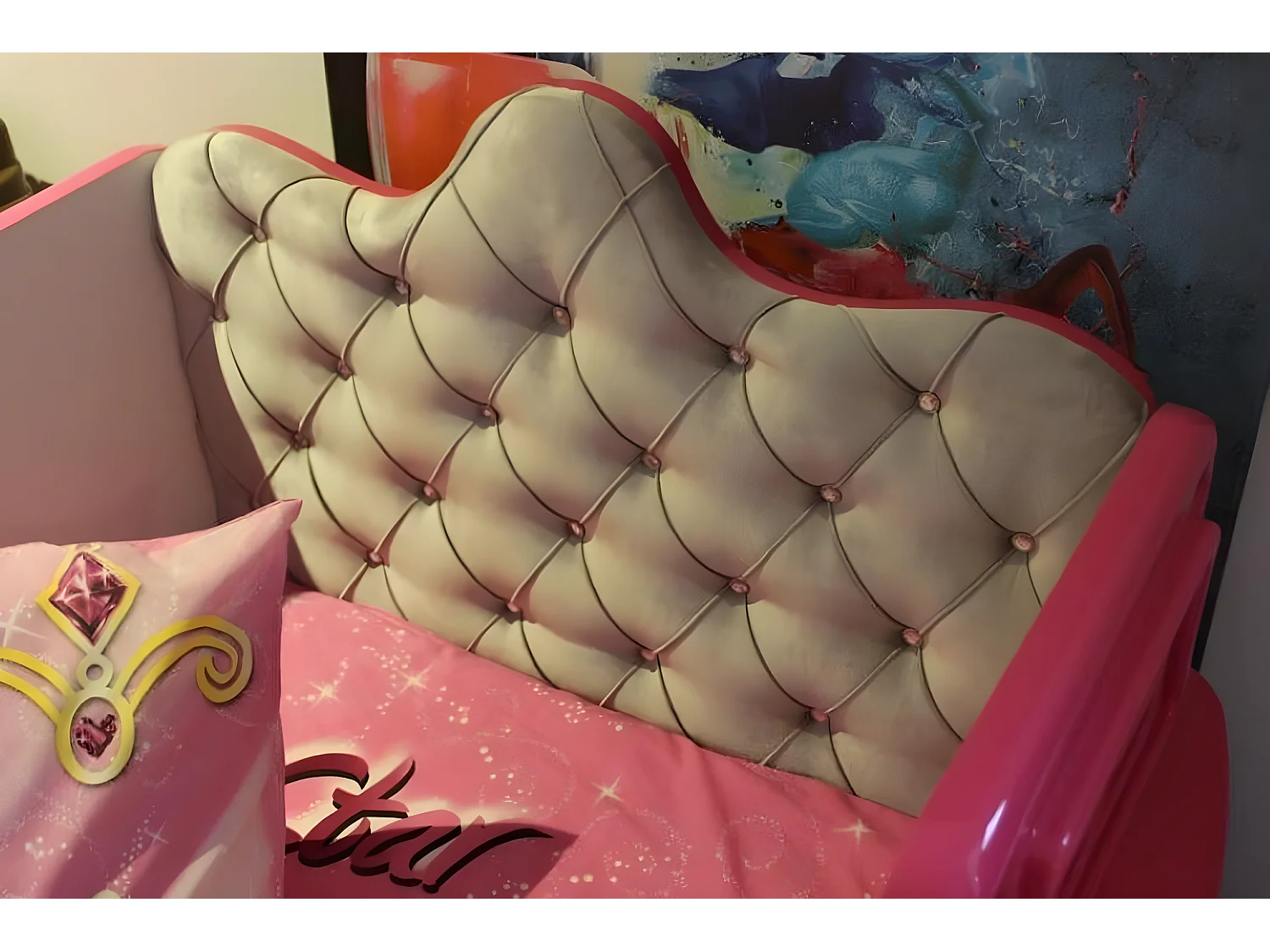 Kinderbett Kinderzimmer Bett Holz Prinzessin Mädchen Bett (1, 1-tlg)